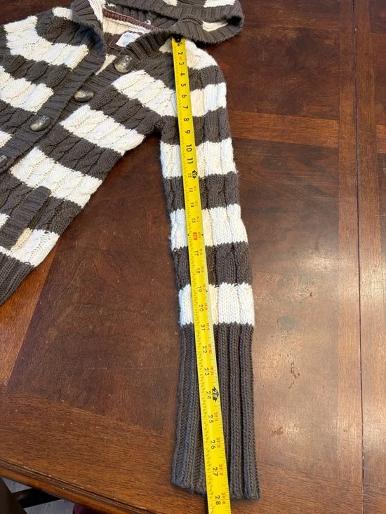 Aeropostale Y2K Striped Hooded Knit Cardigan S - Picture 7 of 9